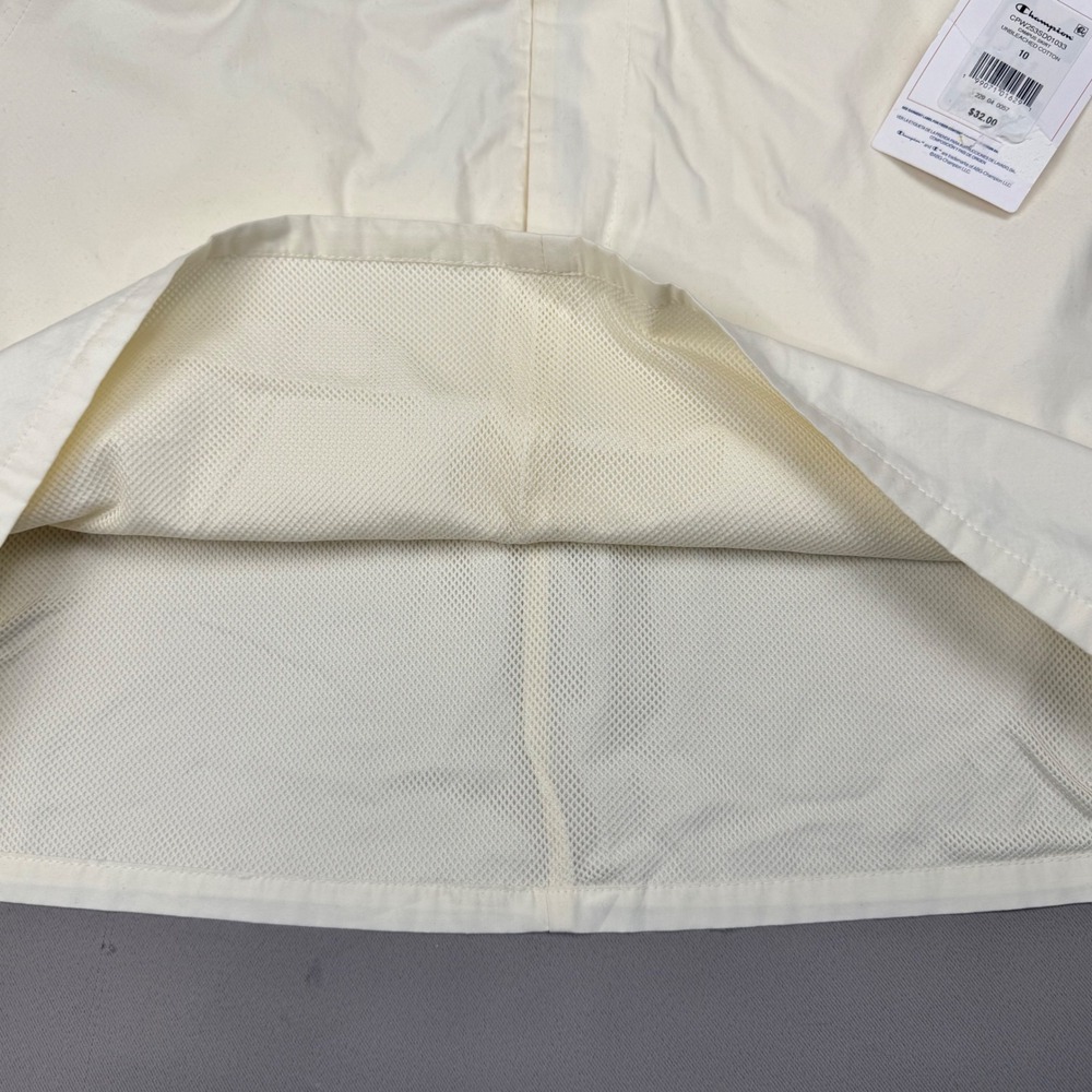 Champion Campus Skirt Womens 10 Unbleached Cotton Cream Mini Mesh Lined New - Picture 6 of 8